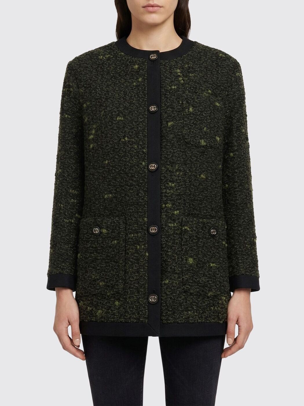 グッチ GUCCI プルオーバー 編み物御召しもの レディース 緑であること Knitwear 846394ZAUCL 関税 貨物輸送無料 2026SS gi