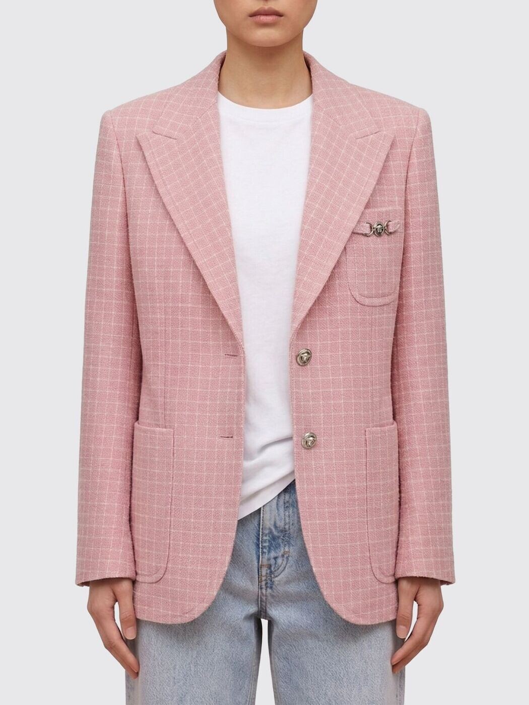 ヴェルサーチ VERSACE 背広上衣 背広 上衣 レディース サクラ色 Suit Jackets 10226451A10444 関税 貨物輸送無料 2026SS gi
