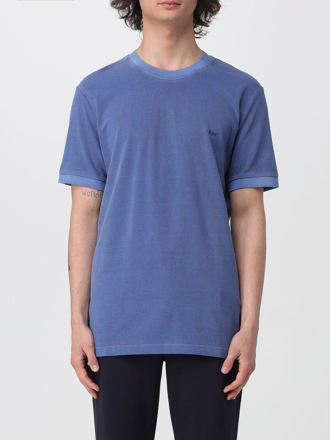 フェイ FAY プルオーバー メンズ 青み T-shirts NPMB352136TZEF 関税 貨物輸送無料 2026SS gi
