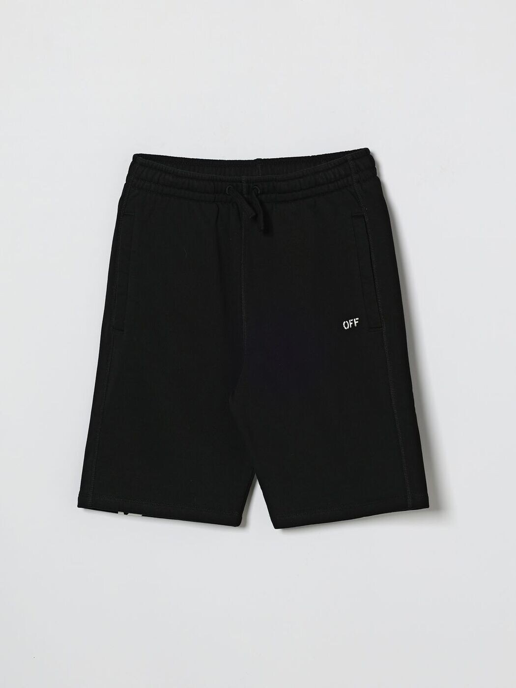 オフ 白いこと OFF-WHITE 遊撃手ズボン下 ズボン下 さる股引き ボーイズ 黒いこと Shorts OBCI001S26FLE003 関税 貨物輸送無料 2026SS gi