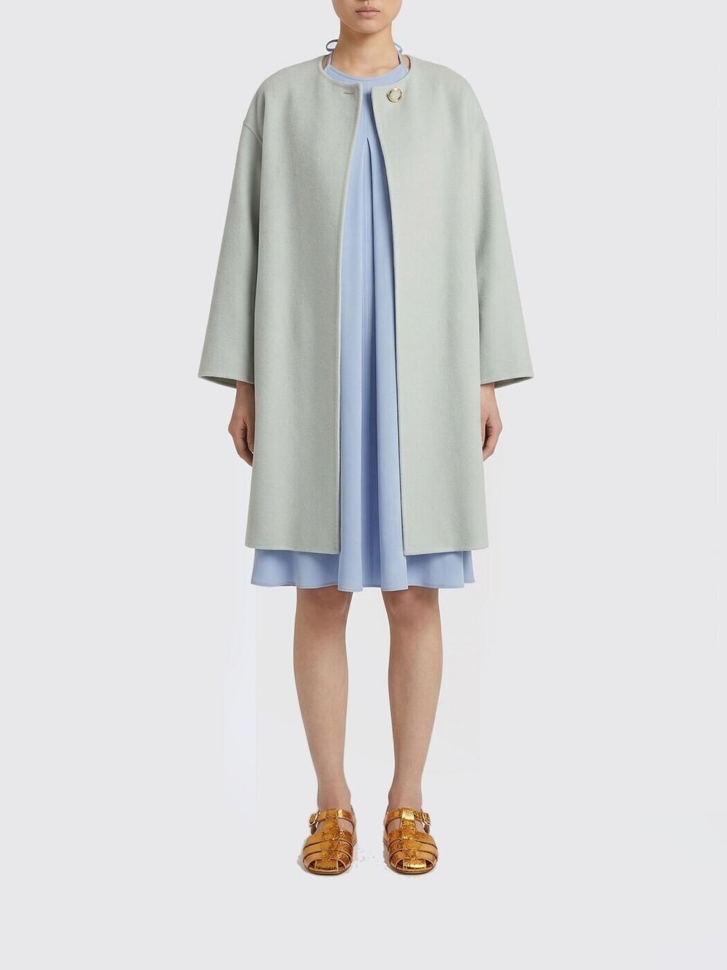 アニオナ AGNONA トレンチコート 厚地の外套 レディース 緑であること Coats and trench coats TL1103AD1026 関税 貨物輸送無料 2026SS gi