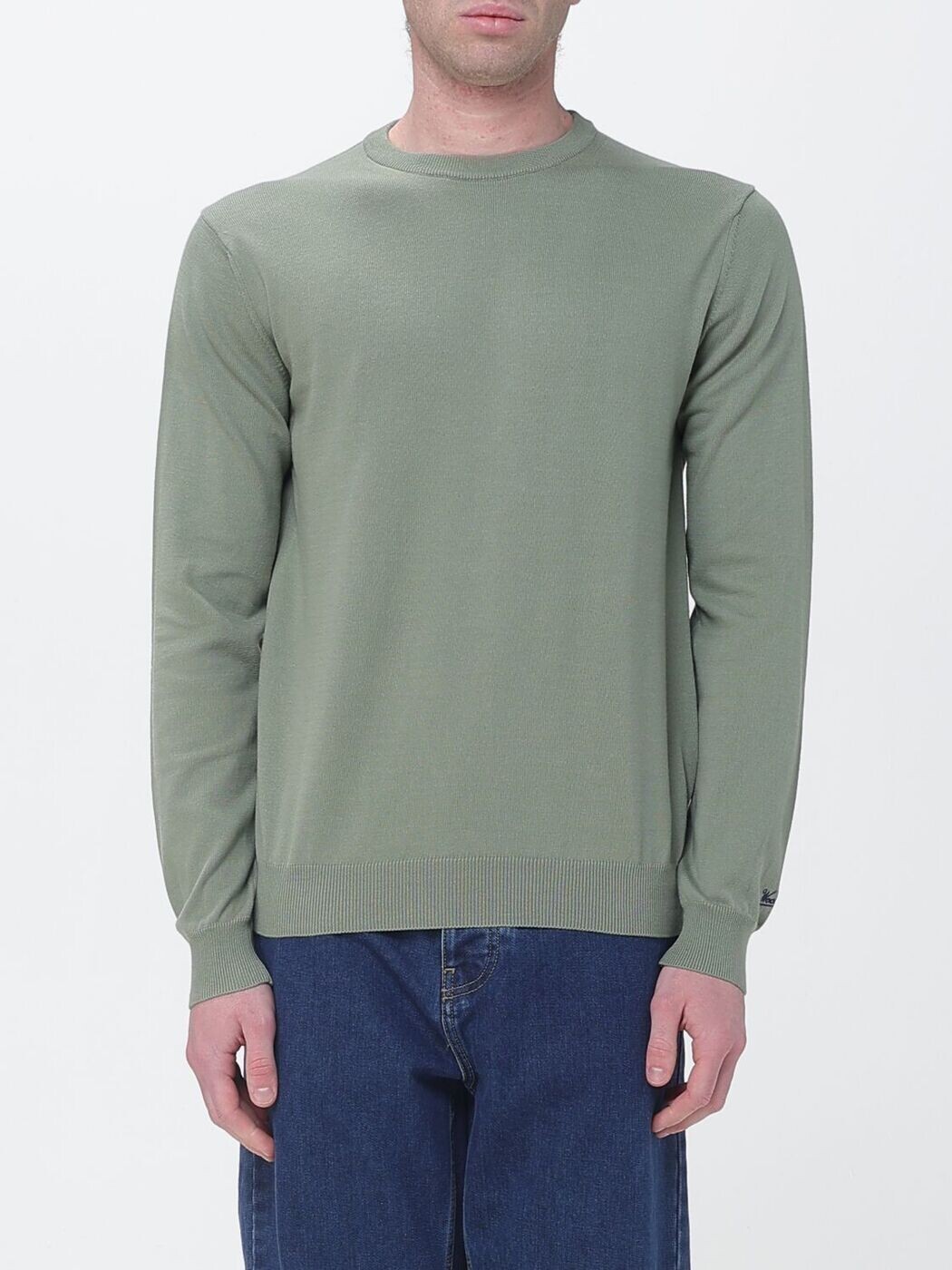 毛糸分限者 WOOLRICH プルオーバー 編み物御召しもの メンズ 緑であること Knitwear CFWOKN0331MRUF0787 Green 関税 貨物輸送無料 2026SS gi