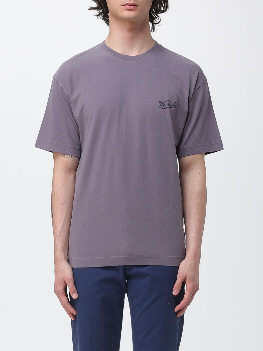羊毛分限者 WOOLRICH プルオーバー メンズ パープル T-shirts CFWOTE2010MRUT5334 関税 貨物輸送無料 2026SS gi