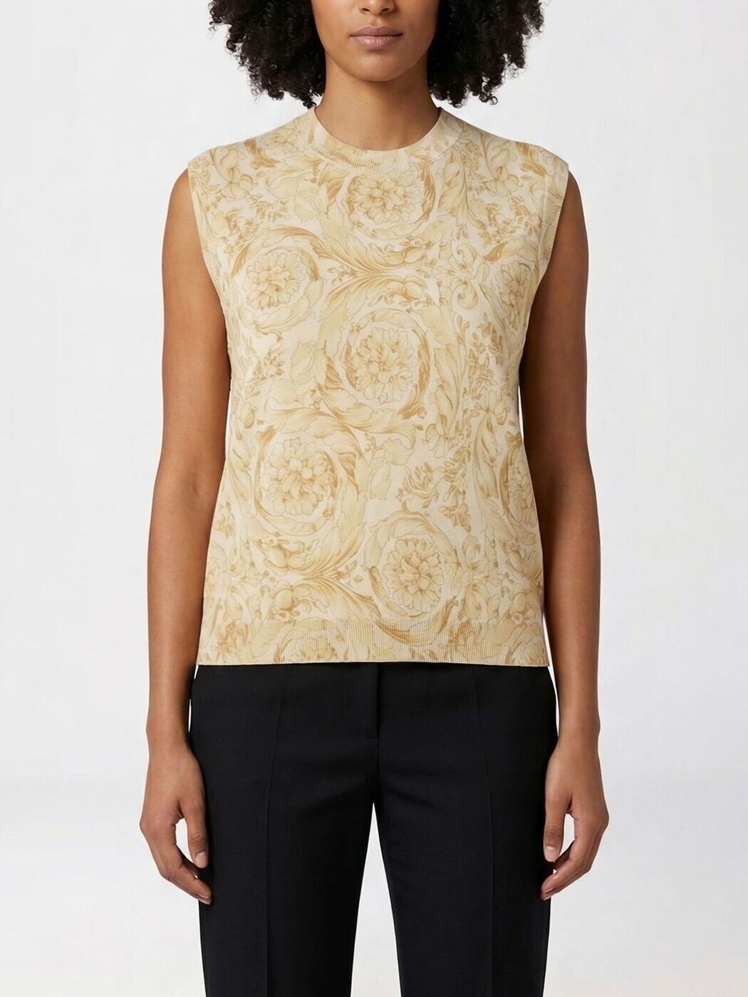 ヴェルサーチ VERSACE スウェーター 編み物お召しもの レディース 黄色 Knitwear 10230221A17015 関税 貨物輸送無料 2026SS gi