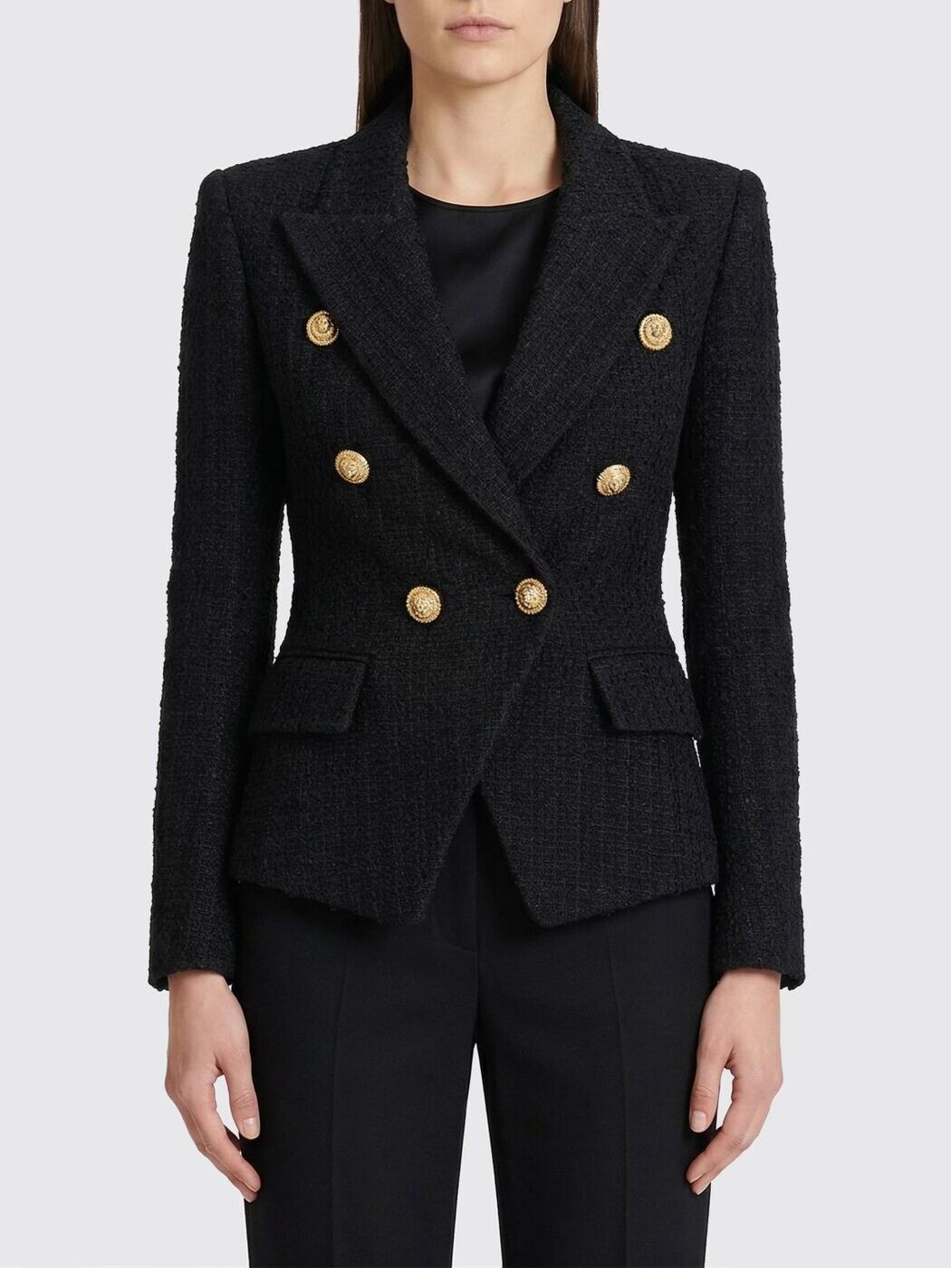 バルマン BALMAIN 背広上衣 背広 上衣 レディース 黒いこと Suit Jackets GF1SI505XL81 関税 貨物輸送無料 2026SS gi