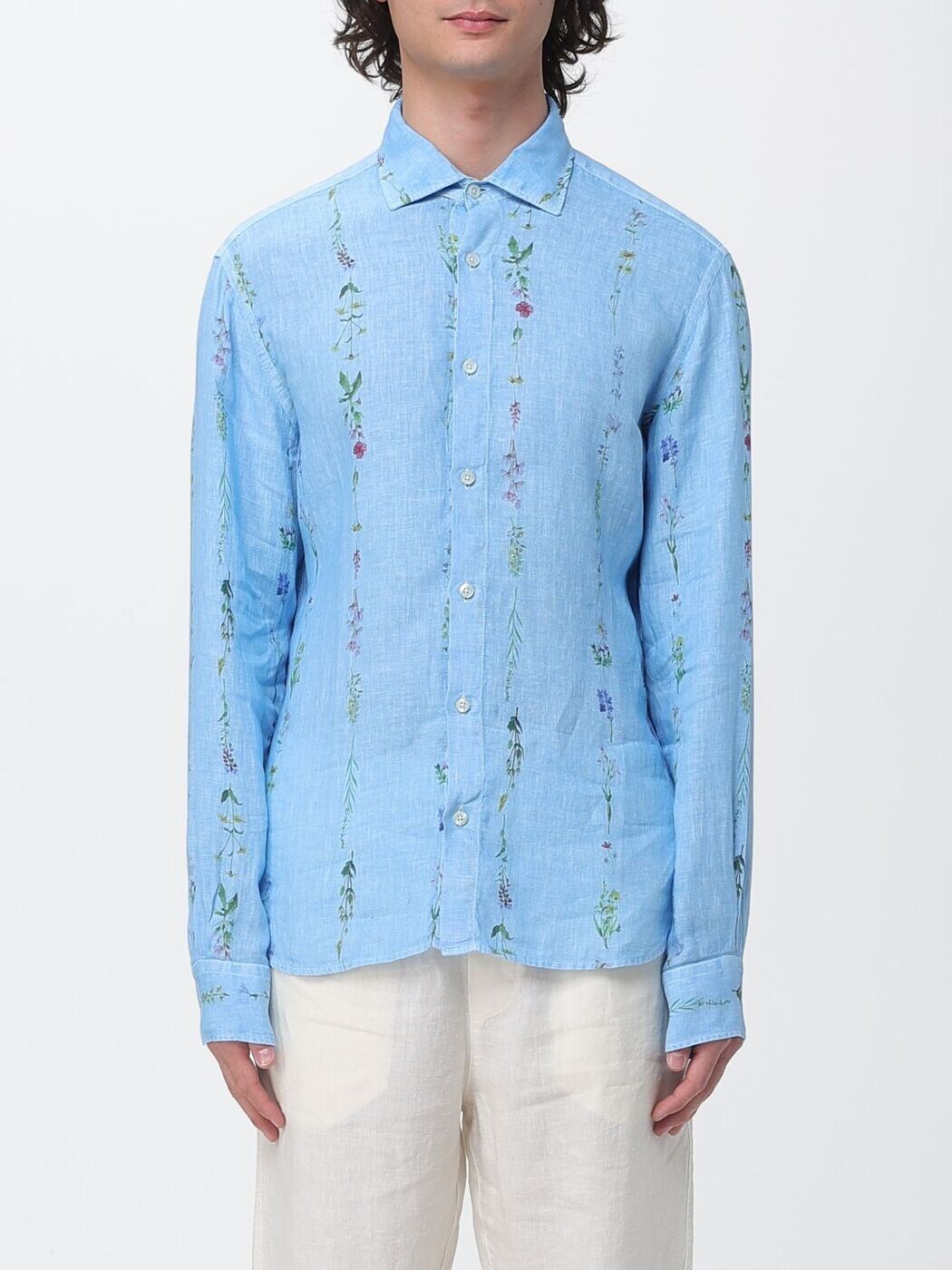 ワンハンドレッドトゥエンティーパーセントリノ 120% LINO シャツ メンズ Shirts 33ALIM1PJL000G44933ALIM Gnawed Blue 関税 送料無料 2026SS gi｜BRANDSHOP「il Tesoro」