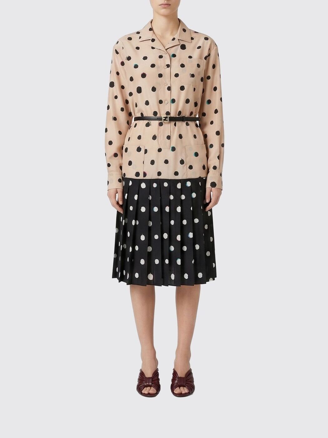 フェンディ FENDI 衣裳 御召しもの レディース マルチ色つや Dresses FDD492AVJQ 関税 貨物輸送無料 2026SS gi