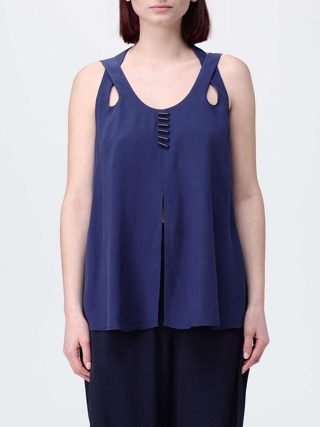 エン急性灰白髄炎 アルマーニ EMPORIO ARMANI プルオーバー トップス レディース 青色 T-shirts and tops EW003106 AF20287 関税 貨物輸送無料 2026SS gi