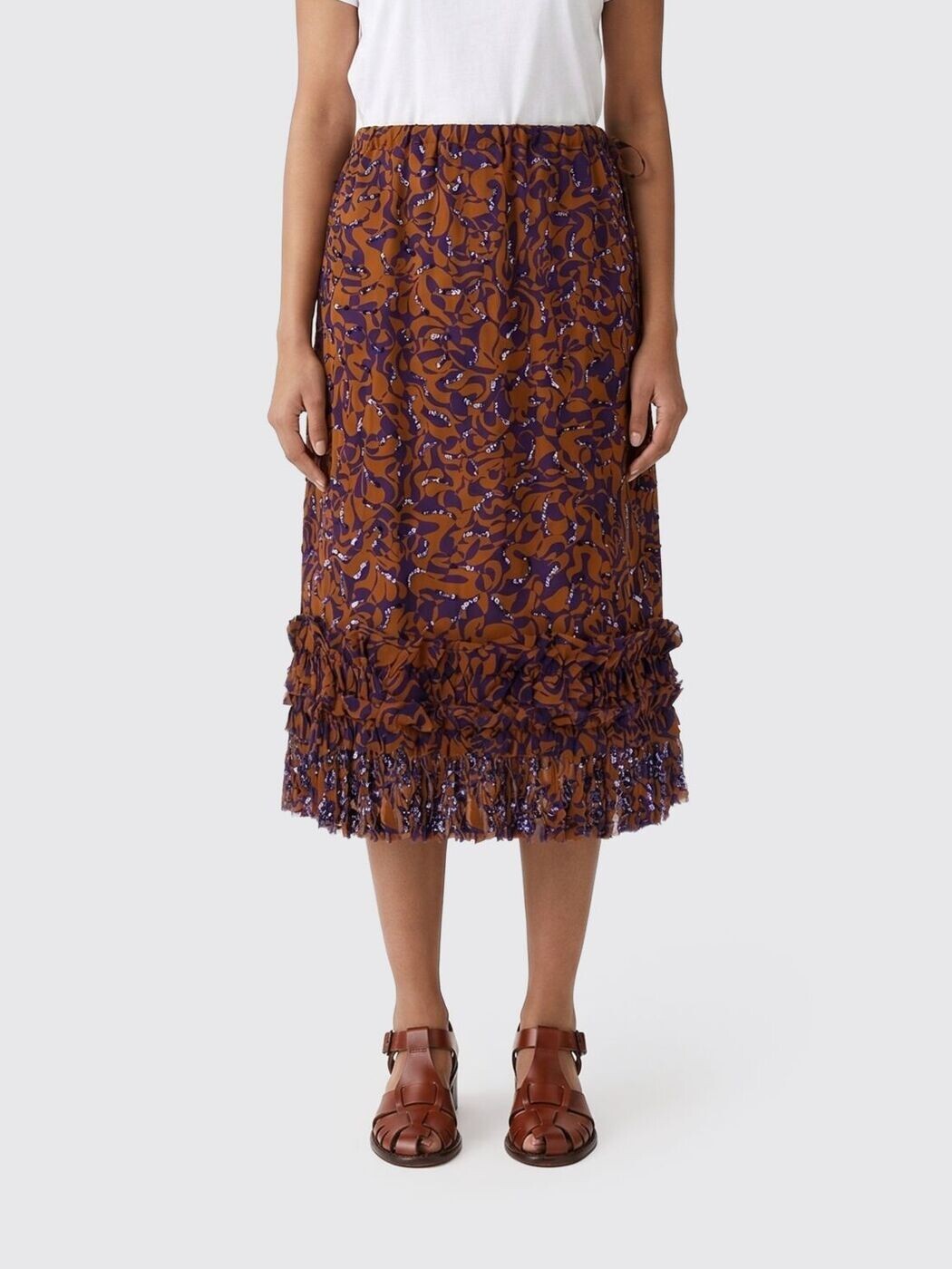 ド木鼠 キャラバン ノッテン DRIES VAN NOTEN スコート レディース オレンジ色 Skirts 2611308903006 関税 貨物輸送無料 2026SS gi