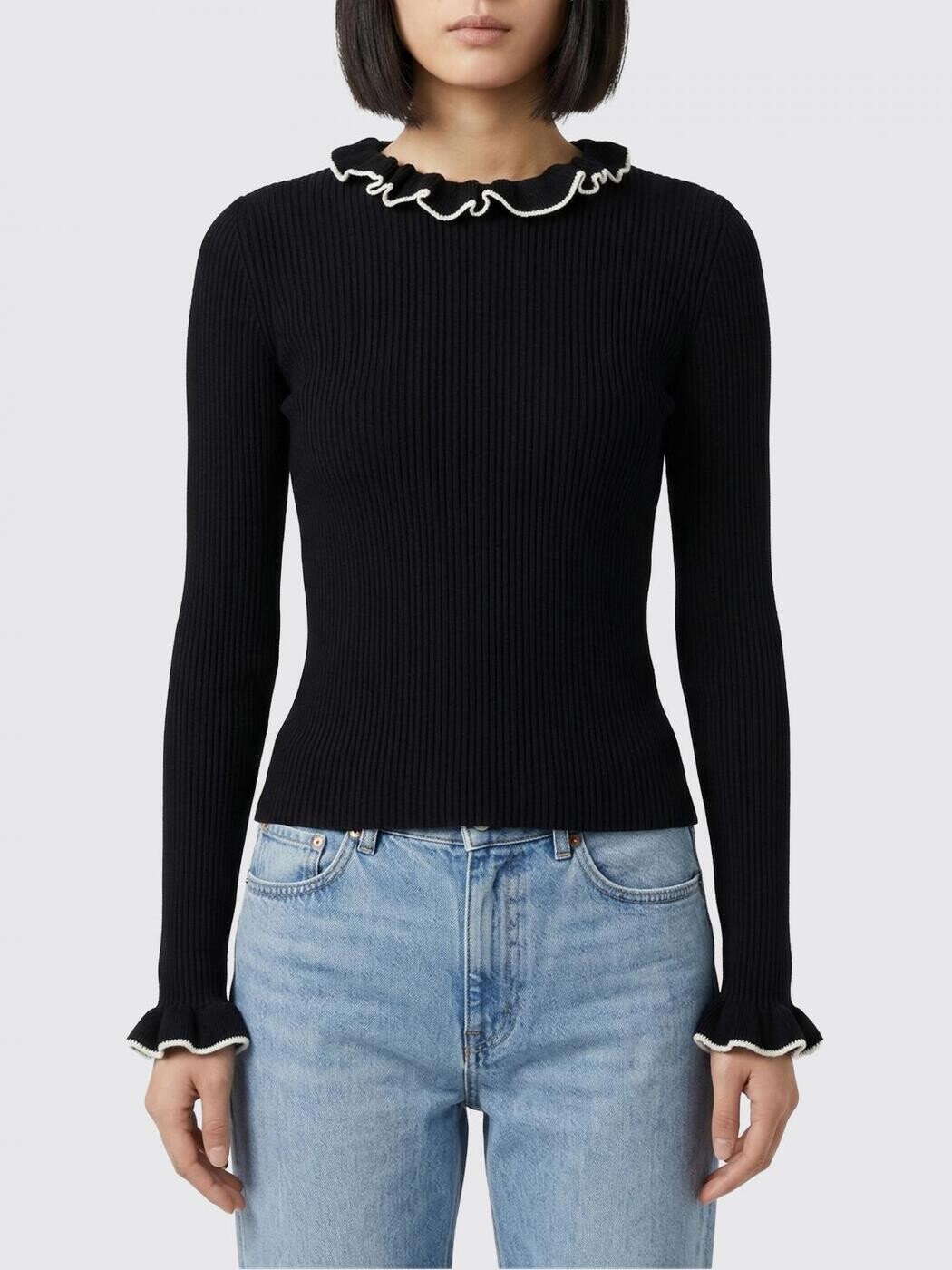 バレンチノ VALENTINO プルオーバー 編み物御召しもの レディース 黒いこと Knitwear 7B3KC65V9EW 関税 貨物輸送無料 2026SS gi