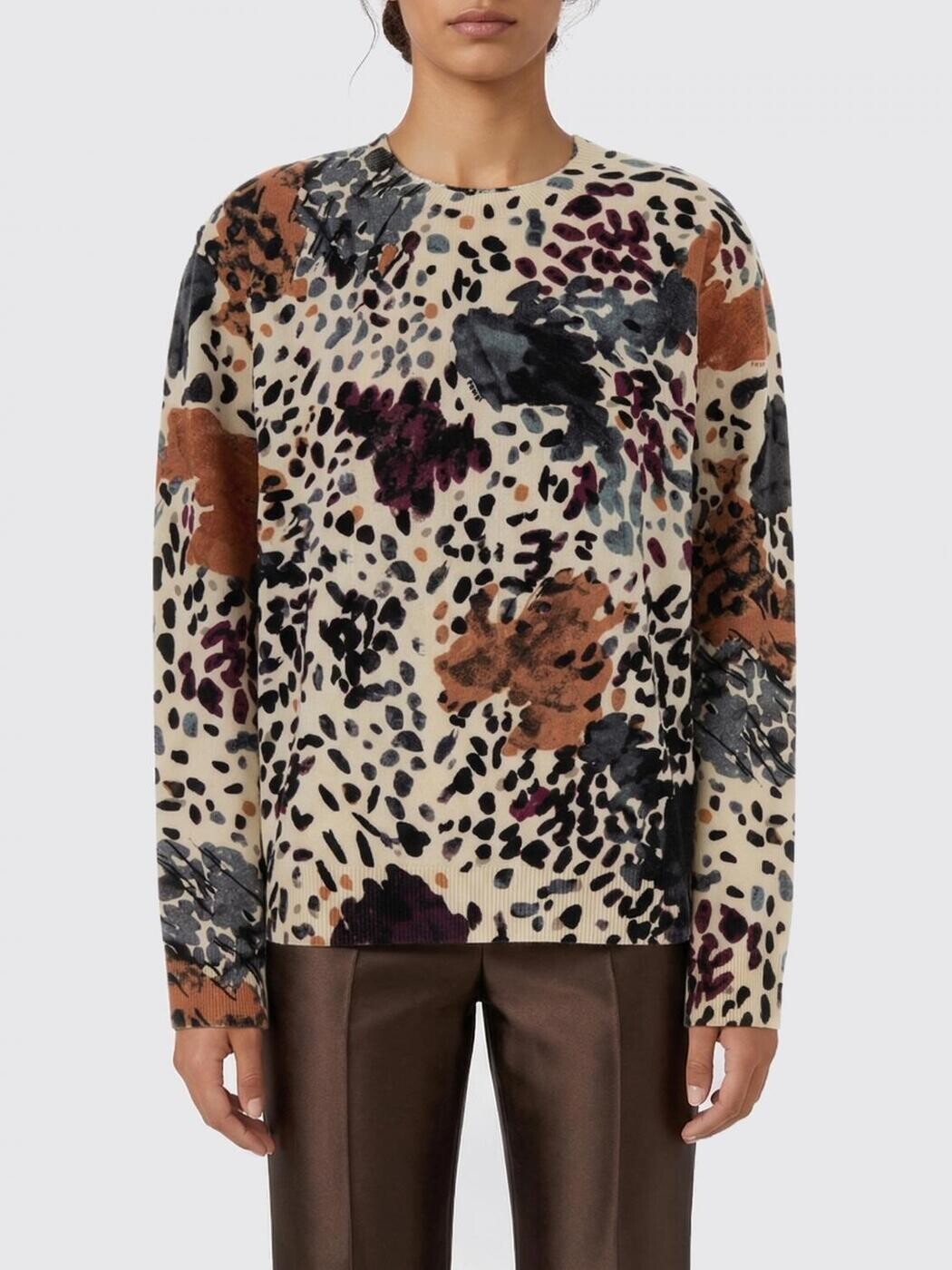 フェンディ FENDI プルオーバー 編み物御召しもの レディース マルチ色つや Knitwear FZXE25AYM4 関税 貨物輸送無料 2026SS gi