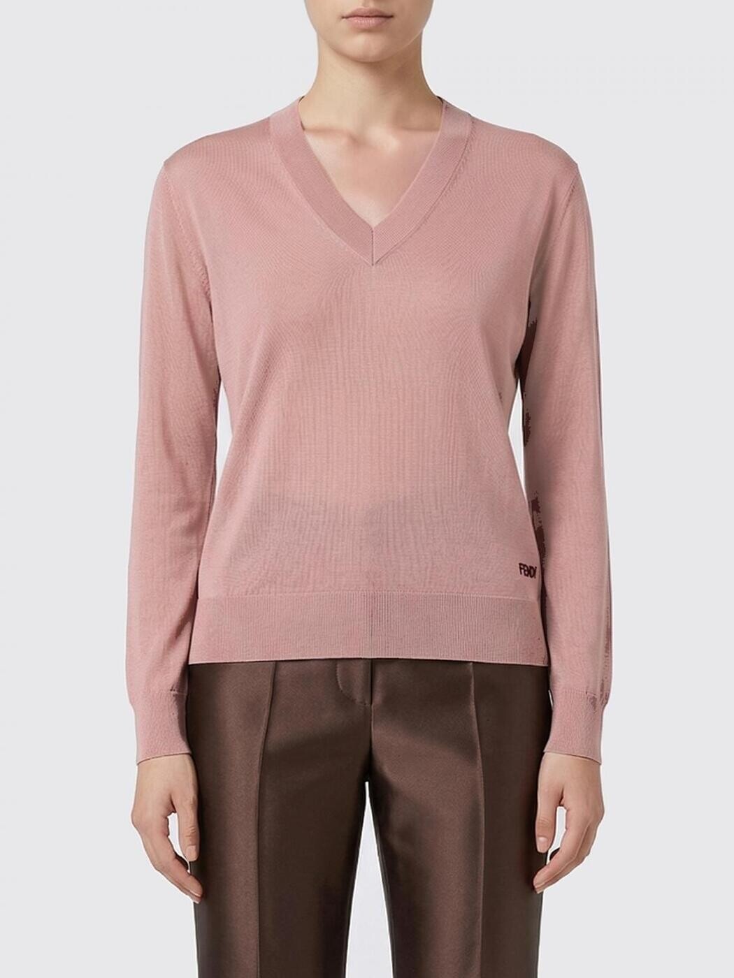 フェンディ FENDI スウェーター 編み物お召しもの レディース サクラ色 Knitwear FZXF24AW4V 関税 貨物輸送無料 2026SS gi