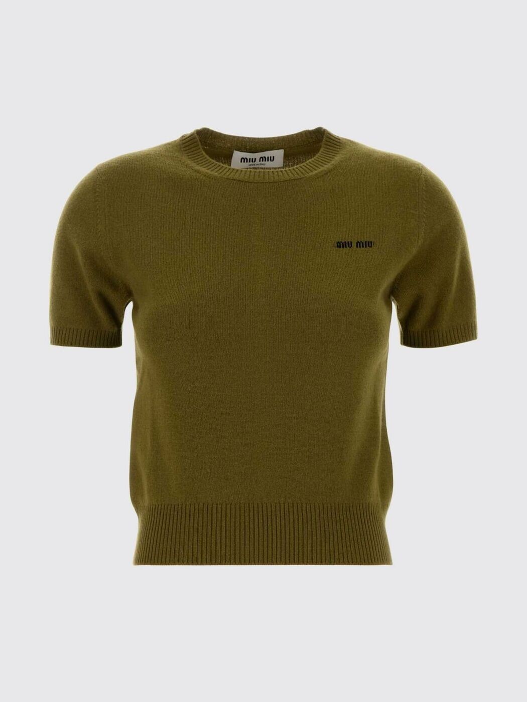 ミュウ ミュウ MIU MIU プルオーバー 編み物御召しもの レディース 緑であること Knitwear MML03BSOOO13S1 関税 貨物輸送無料 2026SS gi