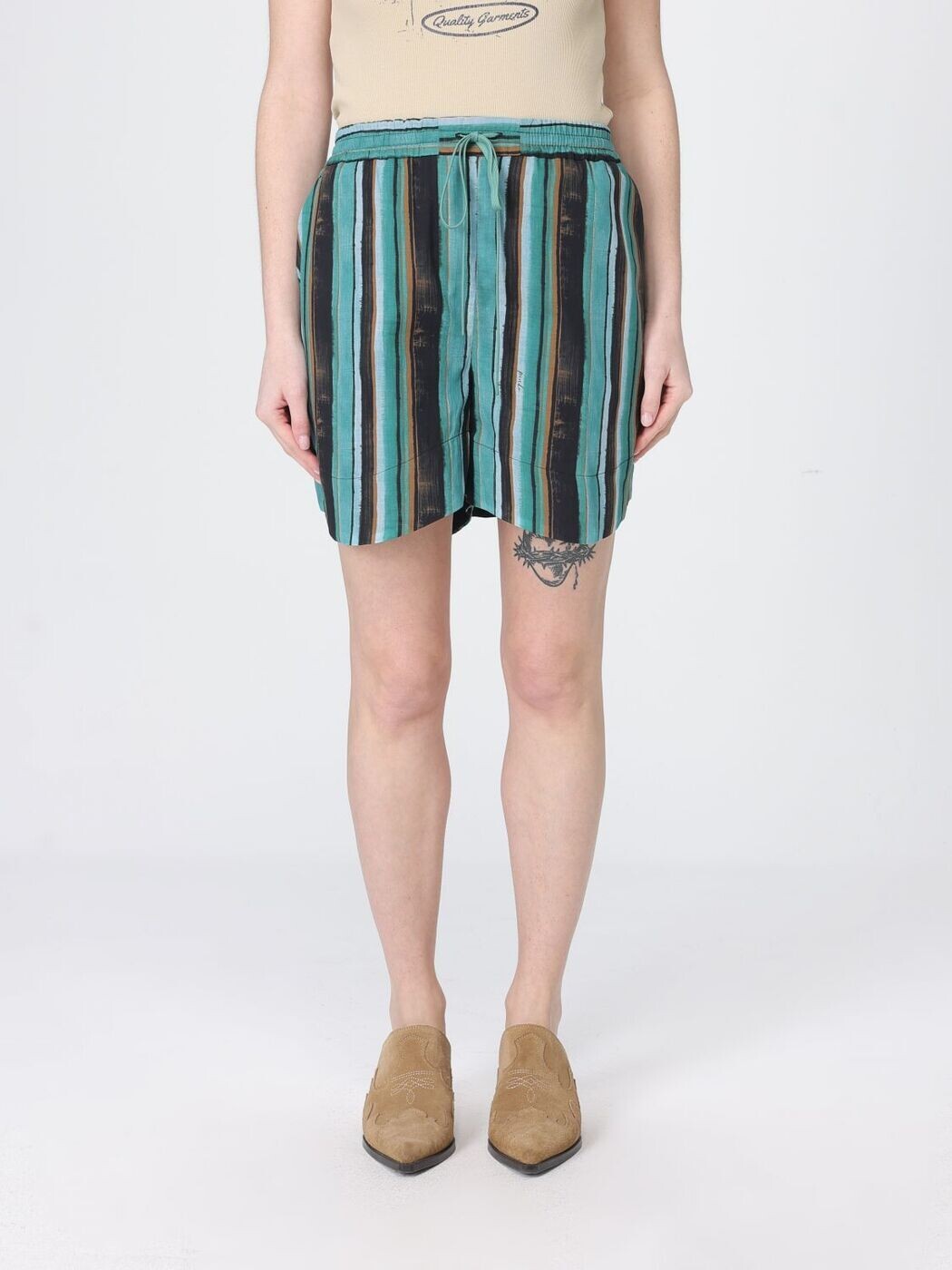 ピンコ PINKO デニムショーツ ショーツ レディース グリーン Denim shorts 106991A3CH Green 関税 送料無料 2026SS gi｜BRANDSHOP「il Tesoro」