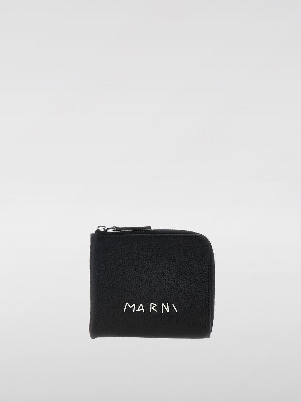 マルニ MARNI 歌留多保持者 紙入れ メンズ 黒いこと Wallets and Card Holders PFMI0095Q0P6533 関税 貨物輸送無料 2025AW gi