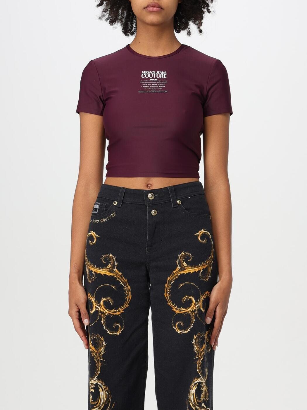 ヴェルサーチェ・ジーンズ・クチュール VERSACE JEANS COUTURE ポロシャツ Tシャツ レディース パープル T-shirts and polo shirts 77HAH602J0148 Violet 関税 送料無料 2024AW gi|BRANDSHOP「il Tesoro」