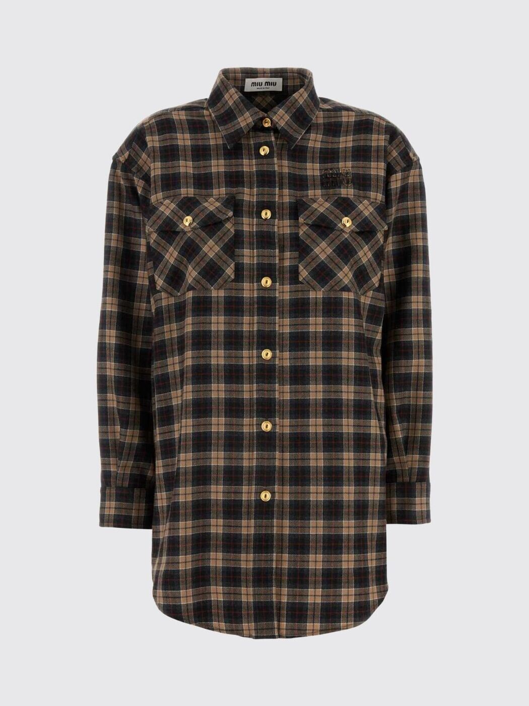 ミュウ ミュウ MIU MIU プルオーバー レディース 赤銅色 Shirts MK1906SOOO16DO 関税 貨物輸送無料 2026SS gi