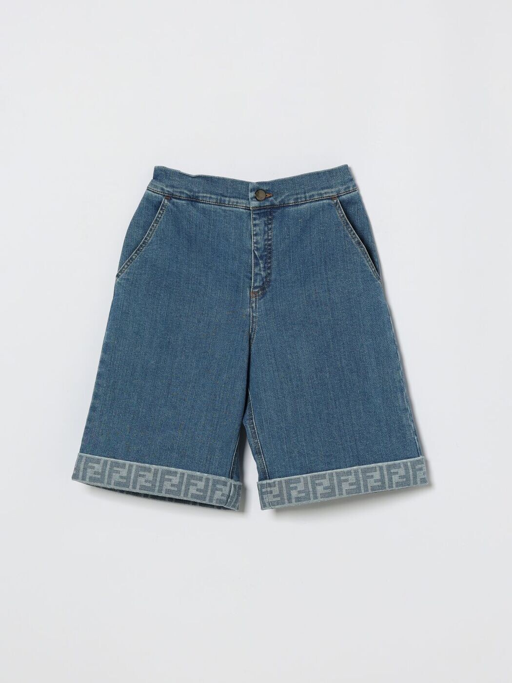 FENDI FENDI 遊撃手ズボン下 ズボン下 さる股引き ボーイズ 青碧 Shorts JMF567AVVU 関税 貨物輸送無料 2026SS gi