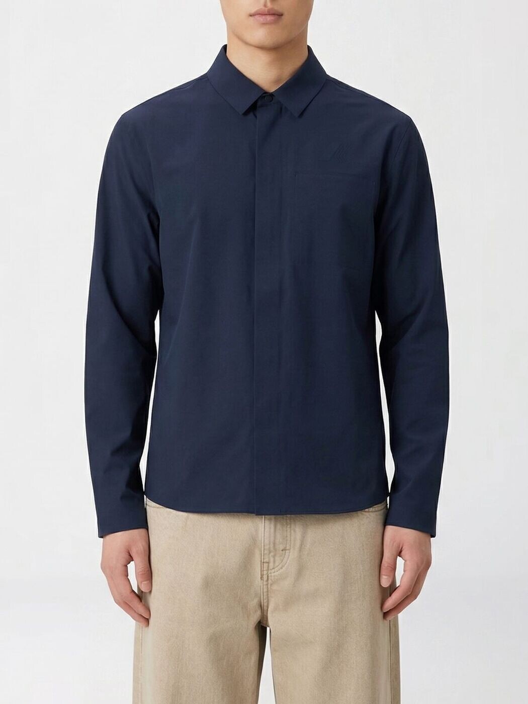 ケイ通い路 K-WAY プルオーバー メンズ 青味 Shirts K3134JW Blue 関税 貨物輸送無料 2026SS gi