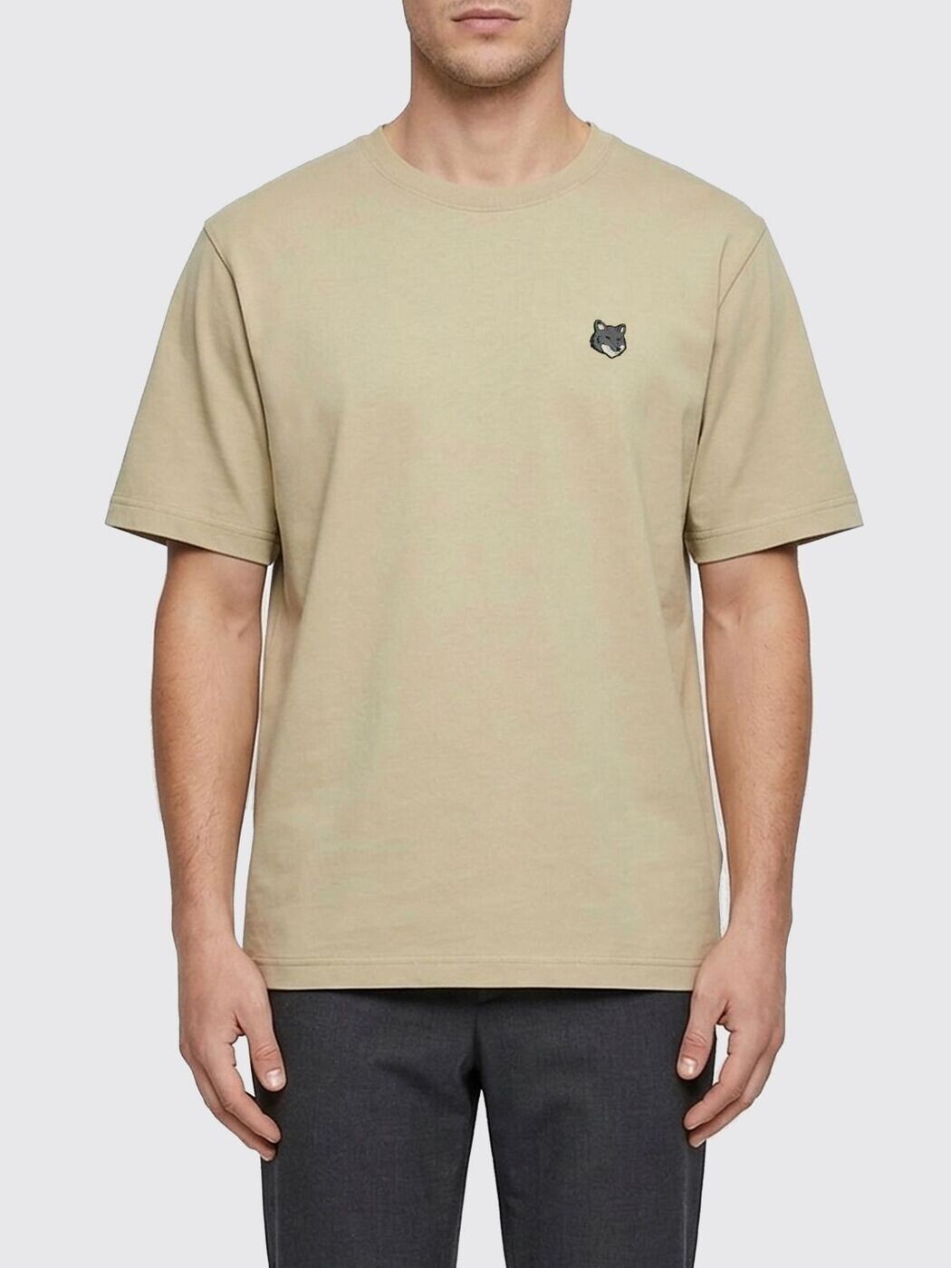 棲み家 狐狸 MAISON KITSUNE プルオーバー メンズ ベージュ T-shirts PM00108KJ7025 関税 貨物輸送無料 2026SS gi