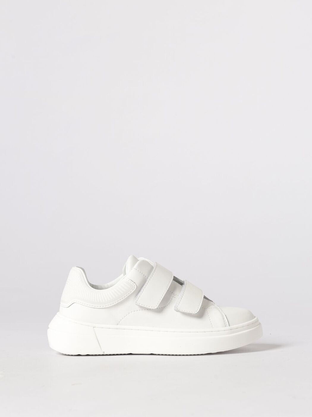 エンポリオ・アルマーニ EMPORIO ARMANI 坦々たるスニーカー スニーカー ボーイズ 白いこと Flat sneakers XYX035XCC76 関税 貨物輸送無料 2026SS gi