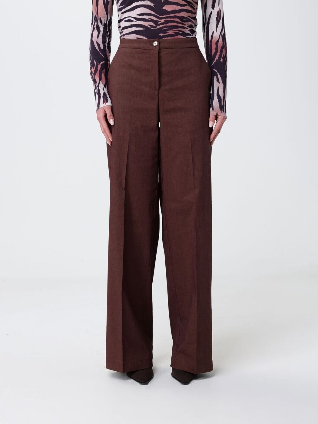 ピンコ PINKO ズボン パンツ レディース ブラウン Trousers 104929A34I Brown 関税 送料無料 2026SS gi|BRANDSHOP「il Tesoro」