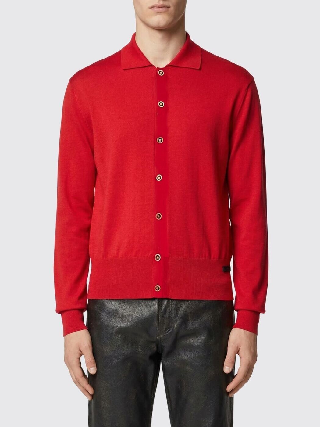 ヴェルサーチ VERSACE ティーシャツ 編み物御召しもの メンズ 赤いこと Knitwear 10202811A12273 関税 貨物輸送無料 2026SS gi