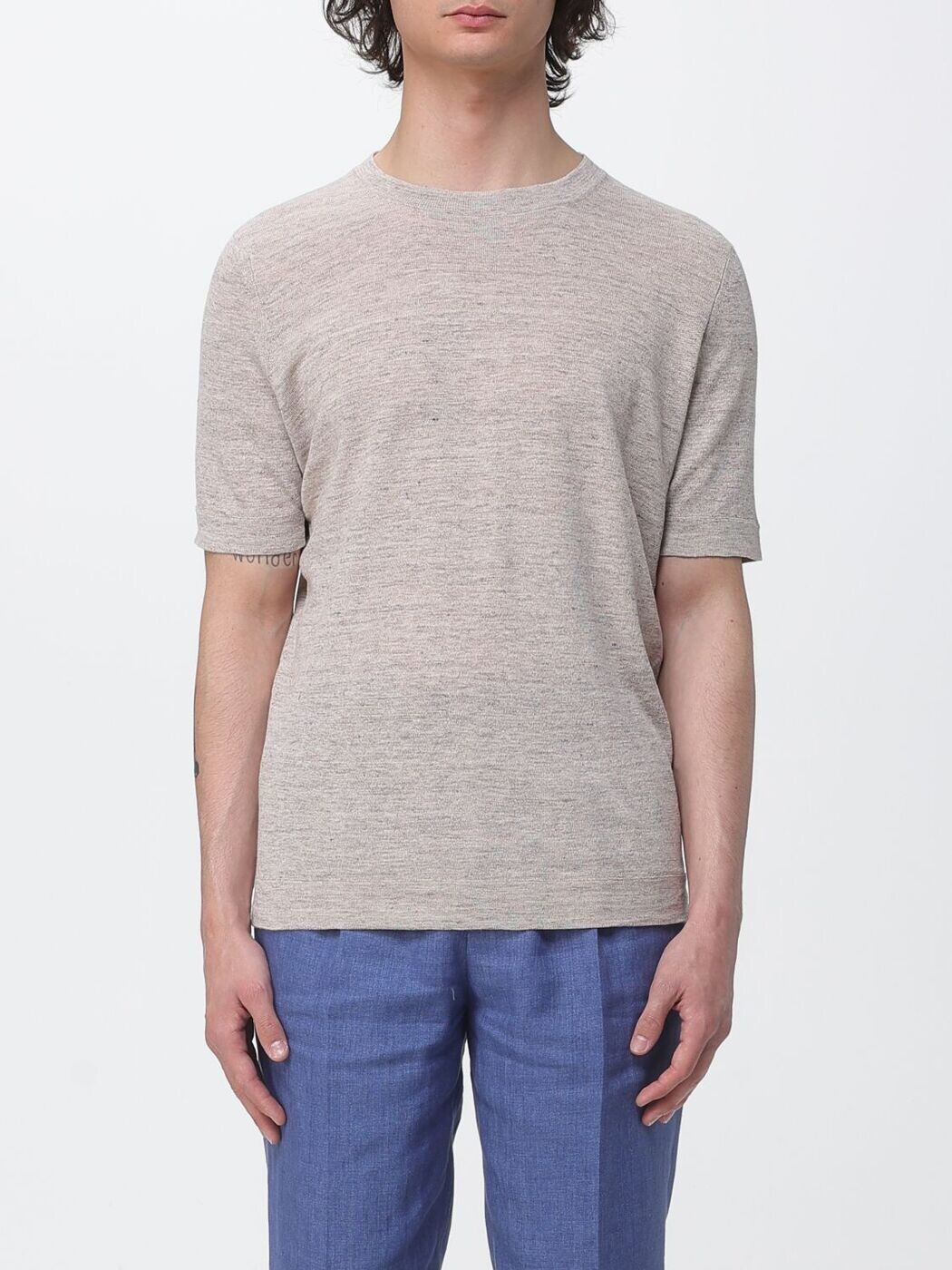 ブルネロ クチネリ BRUNELLO CUCINELLI ティーシャツ 編み物御召しもの メンズ ベージュ Knitwear M2L00340 関税 貨物輸送無料 2026SS gi