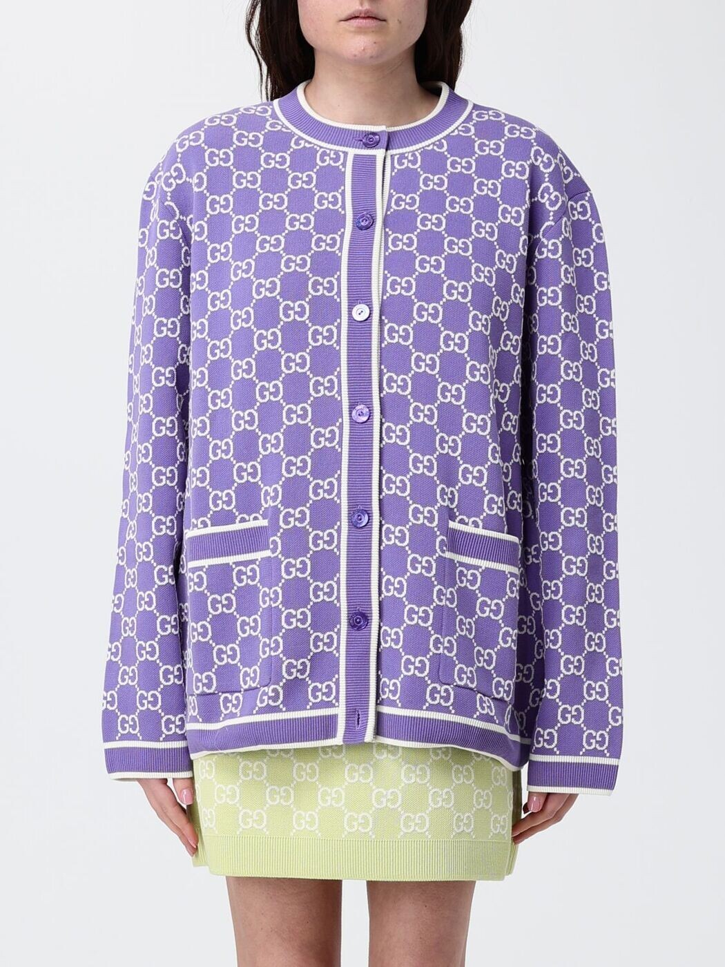 グッチ GUCCI プルオーバー 編み物御召しもの レディース パープル Knitwear 856262XKE0M 関税 貨物輸送無料 2026SS gi