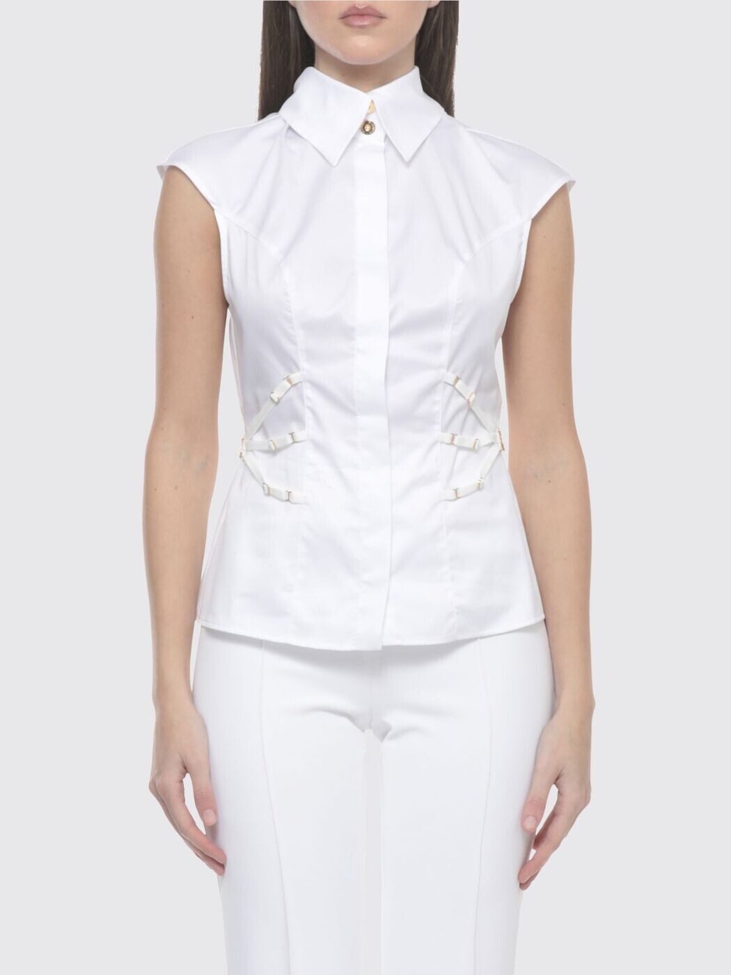 エリザベッタ フランキ ELISABETTA FRANCHI シャツ レディース ホワイト Shirts CA14361E2 White 関税 送料無料 2026SS gi|BRANDSHOP「il Tesoro」