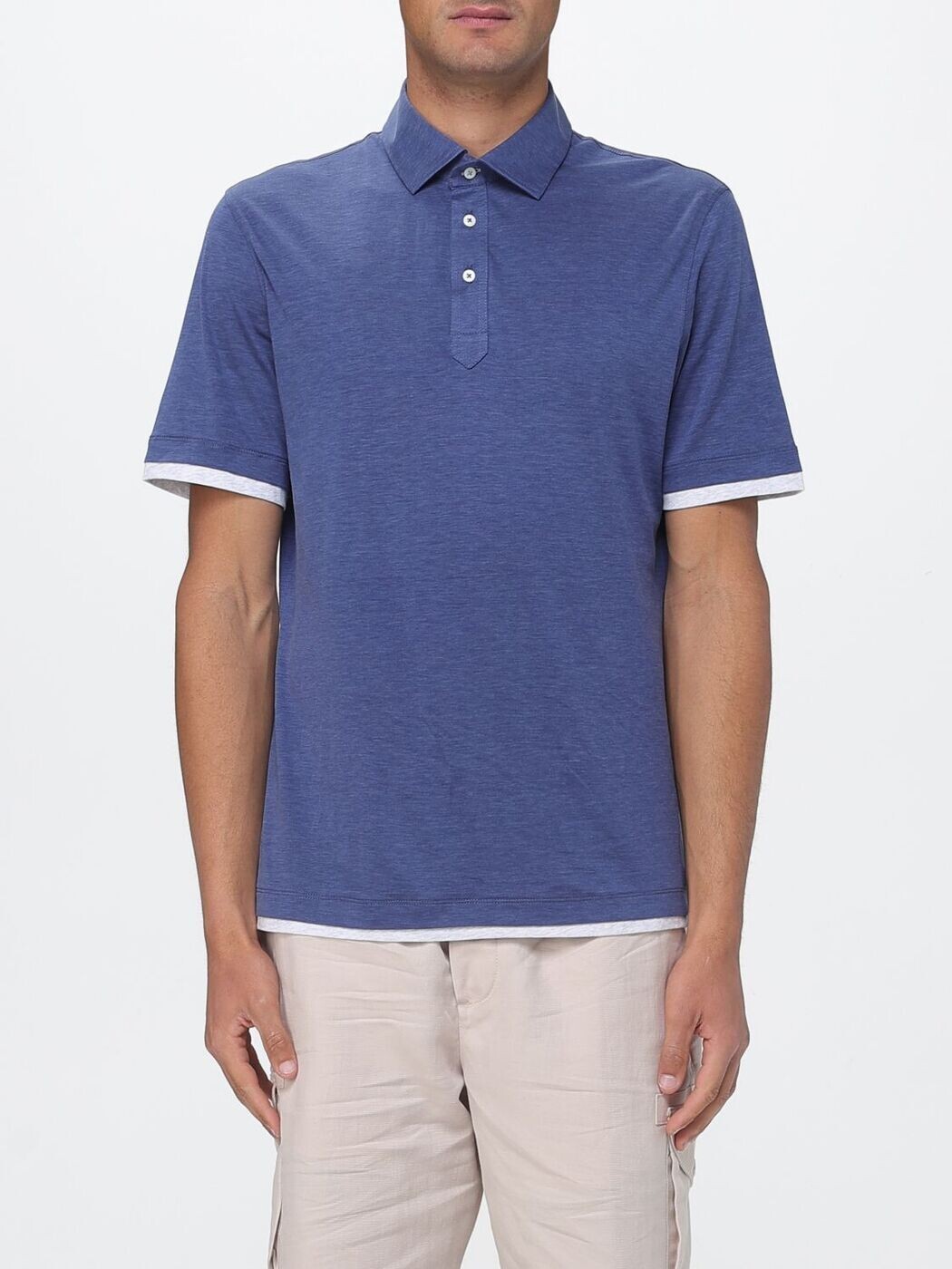 ブルネロ クチネリ BRUNELLO CUCINELLI ポロシャツ メンズ ブルー Polo shirts MR8333966 Blue 関税 送料無料 2026SS gi｜BRANDSHOP「il Tesoro」 79,530円
