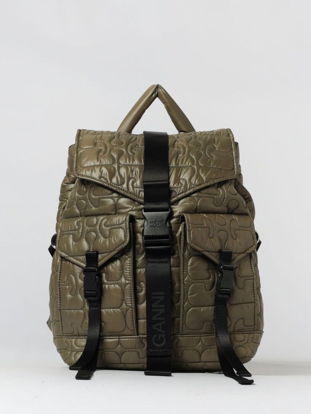 ガニー GANNI 背嚢 うしろ側風呂敷き包み レディース 緑であること Backpacks and bum bags B2080004 関税 貨物輸送無料 2026SS gi
