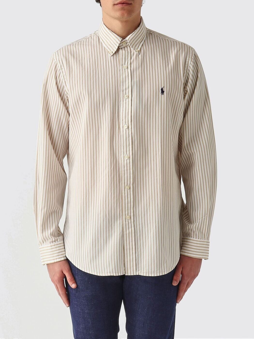 ポロ ラルフ 置き目レン POLO RALPH LAUREN プルオーバー メンズ ベージュ Shirts 710B15595 Beige 関税 貨物輸送無料 2026SS gi