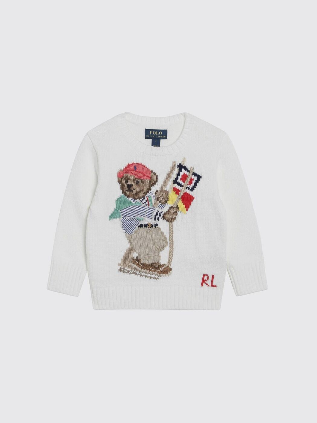 ポロ・ラルフローレン POLO RALPH LAUREN クルーネックジャンパー 編み物御召しもの ボーイズ 白いこと Crew neck jumpers 322A12203 White 関税 貨物輸送無料 2026SS gi
