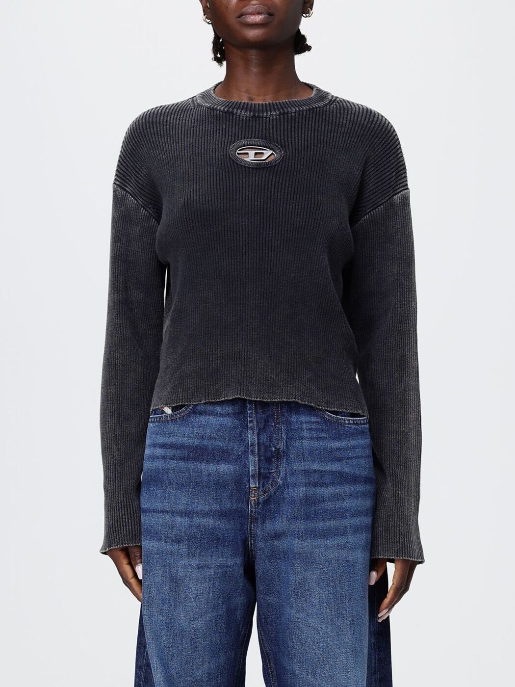 ディーゼル DIESEL スウェーター 編み物御召しもの レディース 薄墨色 Knitwear A220460AKBQ 関税 貨物輸送無料 2026SS gi