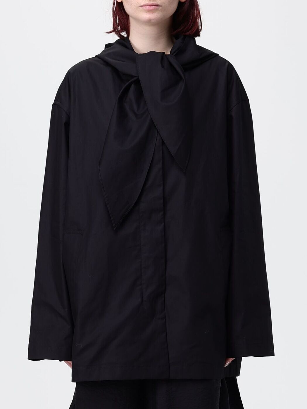 トーテム TOTEME トレンチコート 厚地の外套 レディース 黒いこと Coats and trench coats 262WRO0292FB0633 関税 貨物輸送無料 2026SS gi