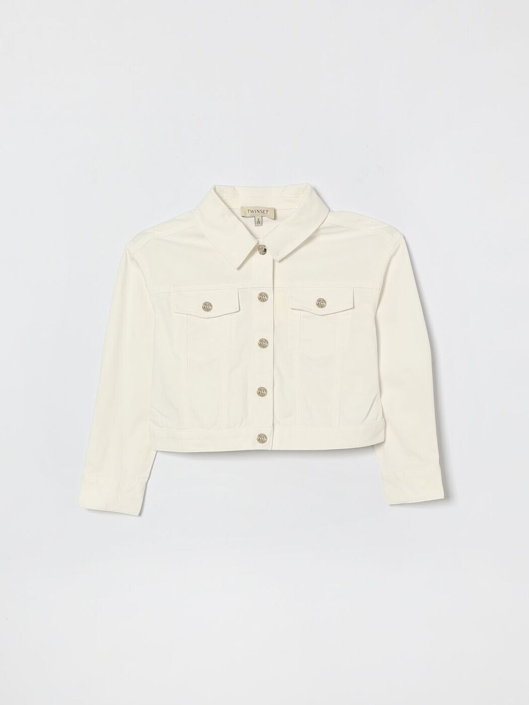 ツイン仕掛ける TWINSET バイカージャケット 上衣 ガールズ 白いこと Biker jackets 261GJ2100 関税 貨物輸送無料 2026SS gi