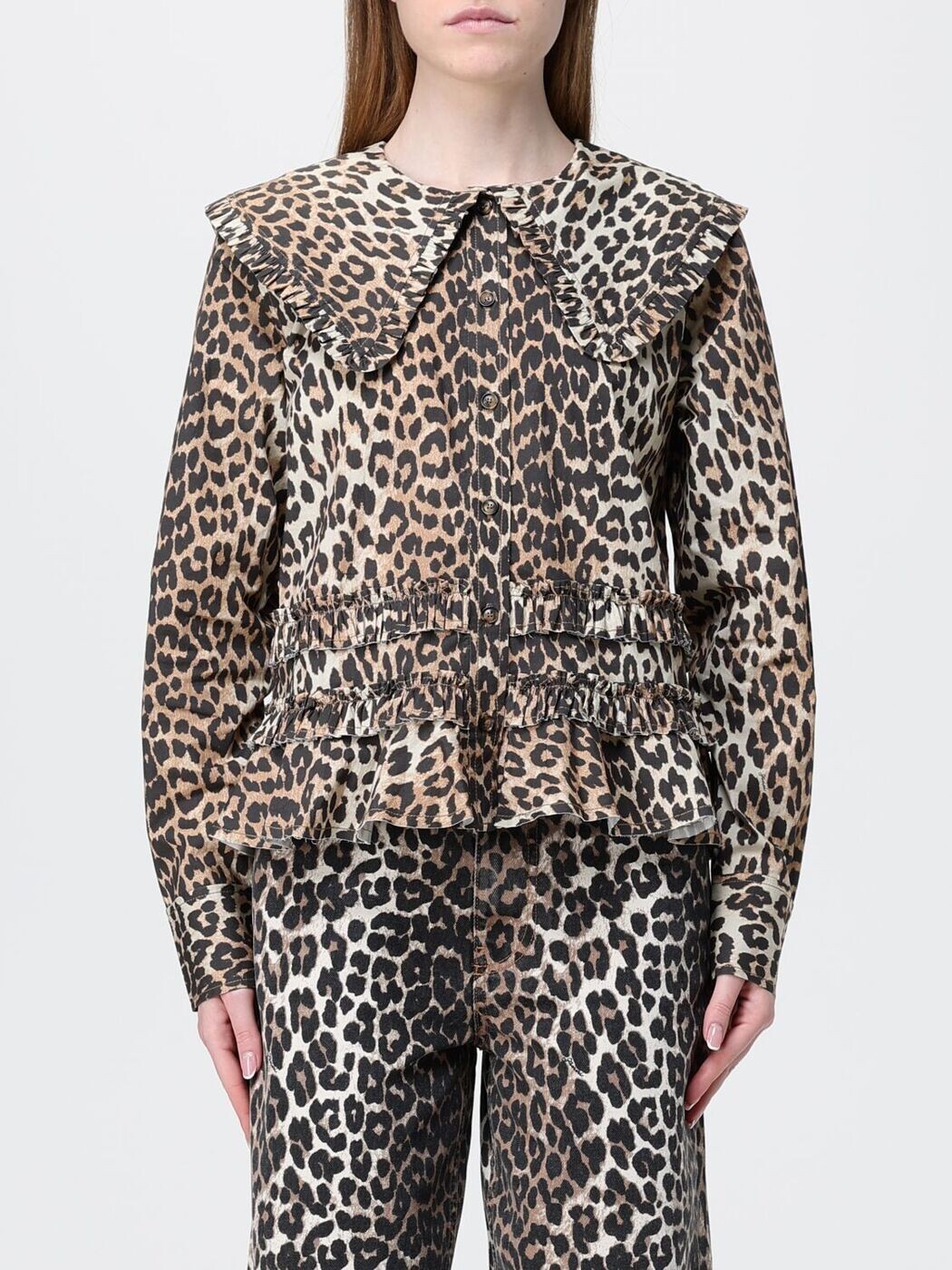 ガニー GANNI シャツ レディース ブラウン Shirts A1040119 関税 送料無料 2026SS gi