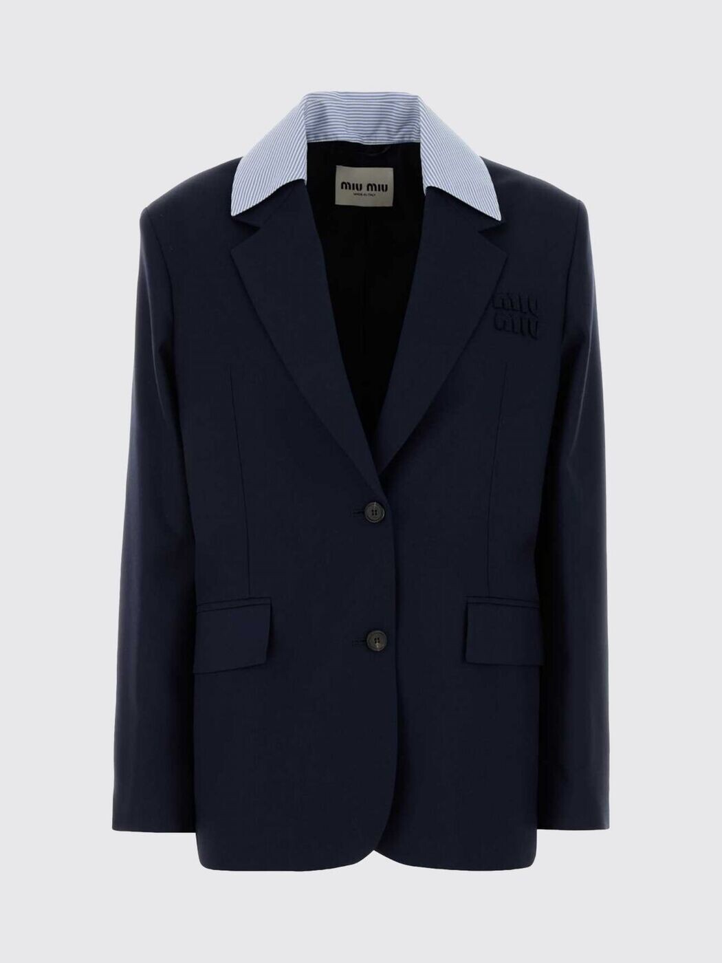 ミュウ ミュウ MIU MIU 背広上衣 背広 上衣 レディース 青碧 Suit Jackets MH1974SAM116E8 関税 貨物輸送無料 2026SS gi