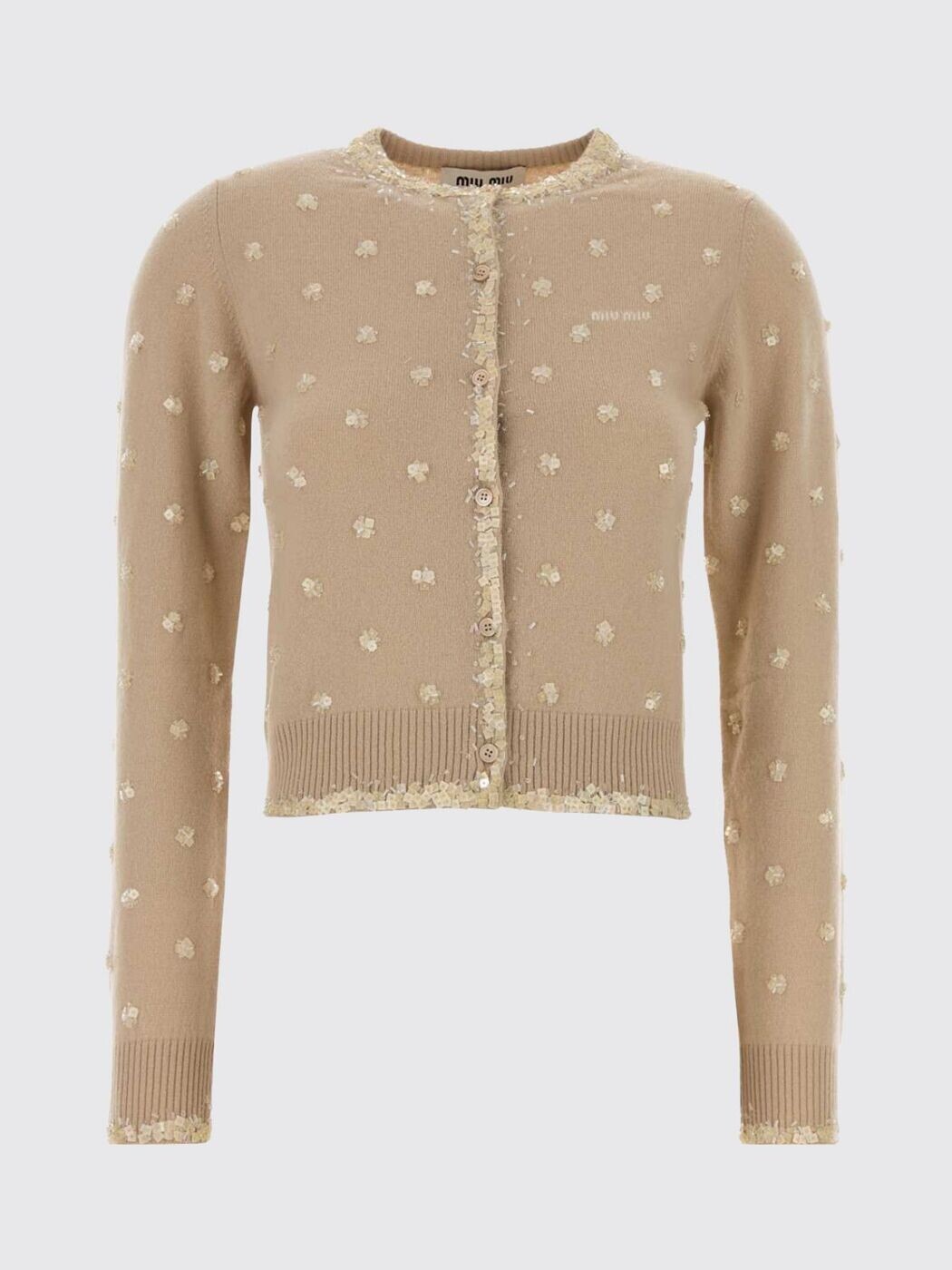 ミュウ ミュウ MIU MIU スウェーター 編み物お召しもの レディース 白いこと Knitwear MMF01CSOOO18YY 関税 貨物輸送無料 2026SS gi