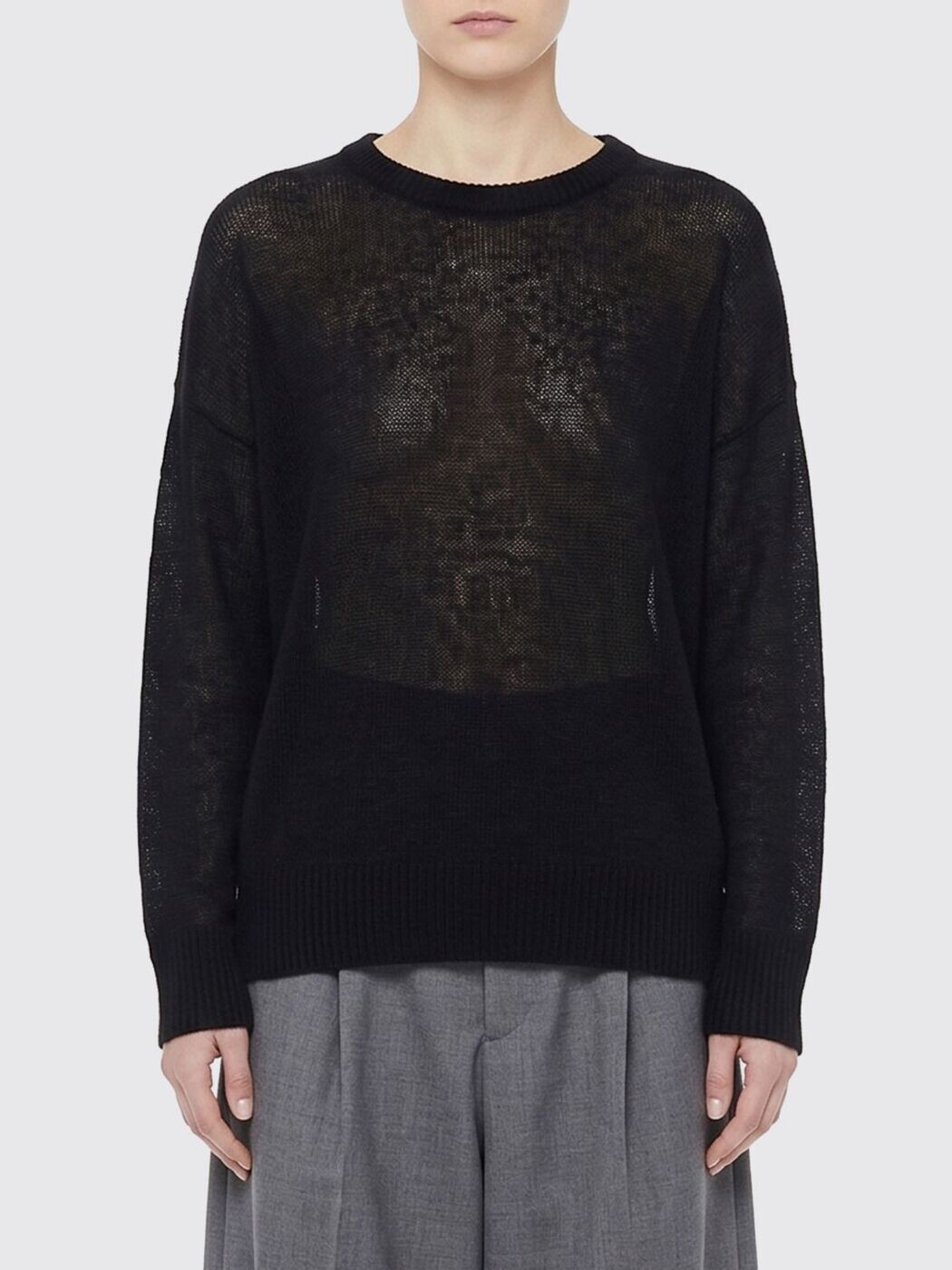 バレンシアガ BALENCIAGA プルオーバー 編み物御召しもの レディース 黒いこと Knitwear 870687T4152 関税 貨物輸送無料 2026SS gi