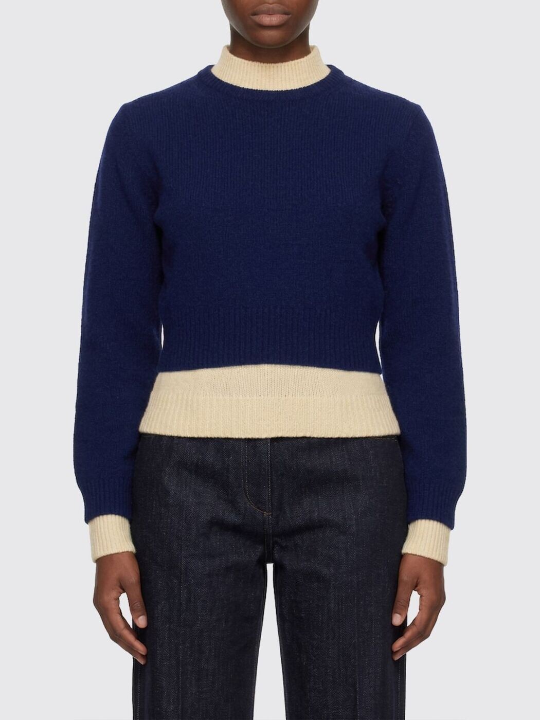 ジルサンダー JIL SANDER プルオーバー 編み物御召しもの レディース 米国海軍 Knitwear J03GP0192J14836 関税 貨物輸送無料 2026SS gi