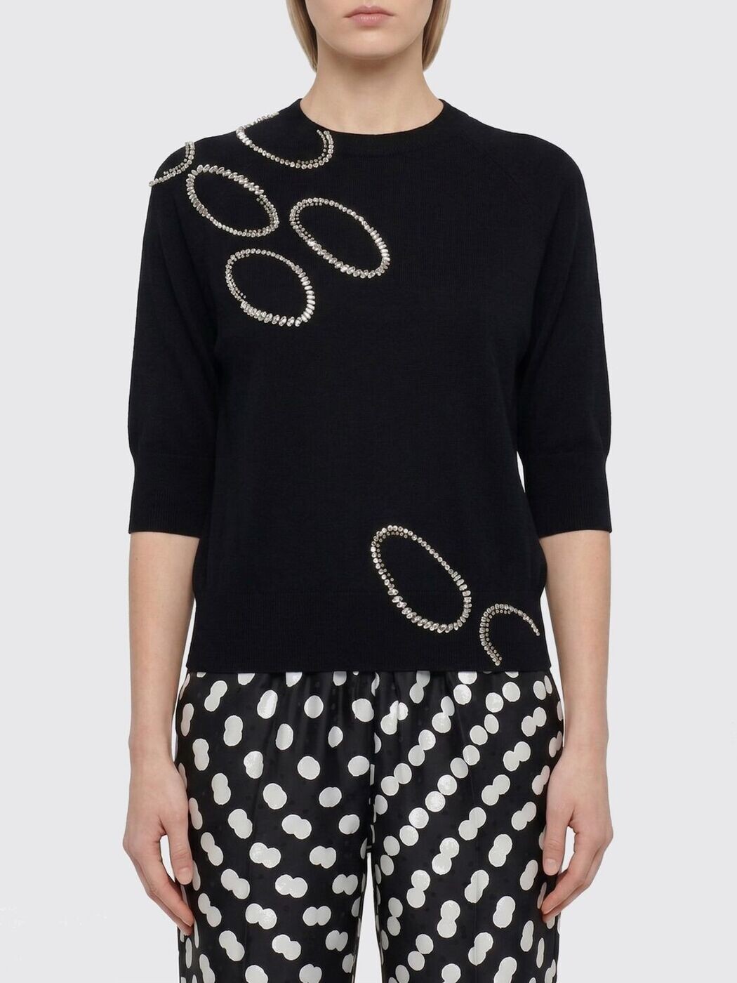 ド栗鼠 キャラバン ノッテン DRIES VAN NOTEN スウェーター 編み物お召しもの レディース 黒いこと Knitwear 2610112023700 関税 貨物輸送無料 2026SS gi