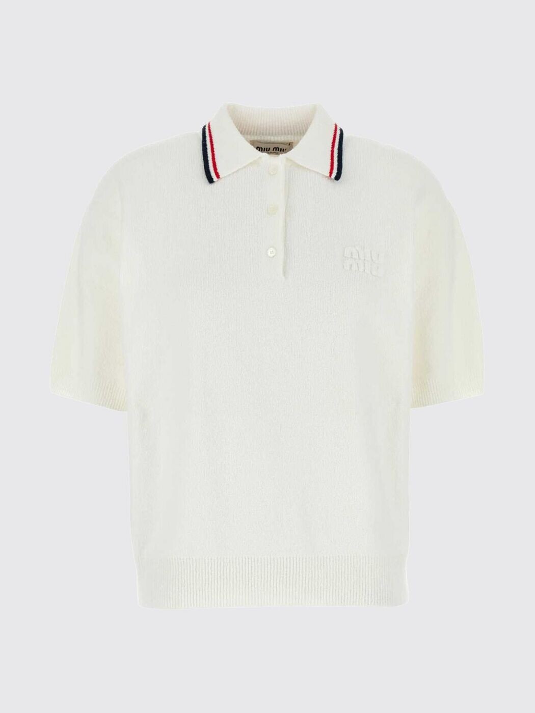 ミュウ ミュウ MIU MIU スポーツシャツ レディース 白いこと Polo MMLB31SOOO17NR 関税 貨物輸送無料 2026SS gi