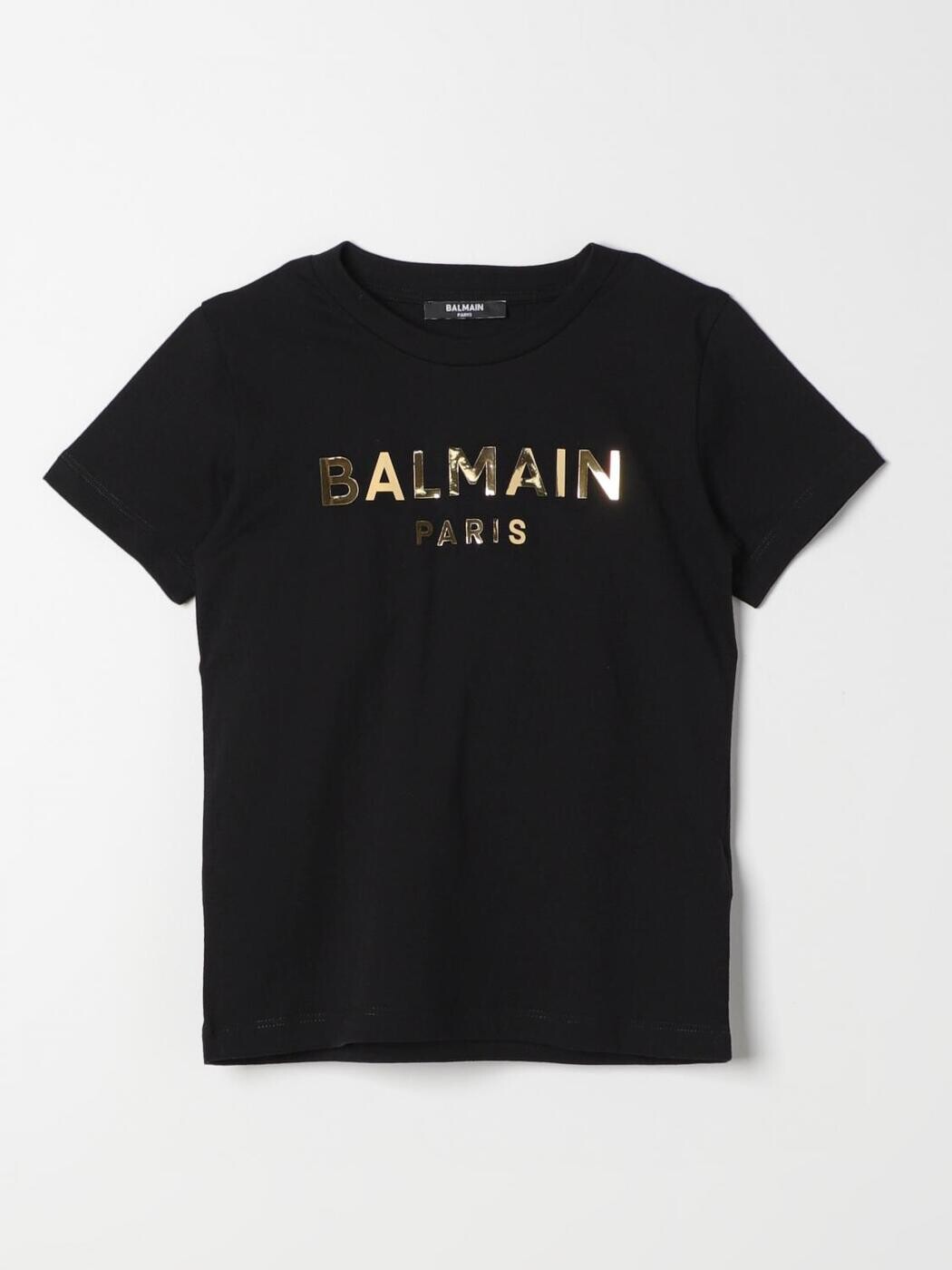 バルマン BALMAIN ロング捩りプルオーバー プルオーバー ボーイズ 黒いこと Long sleeve t-shirts BU8Q91Z0057 関税 貨物輸送無料 2025AW gi