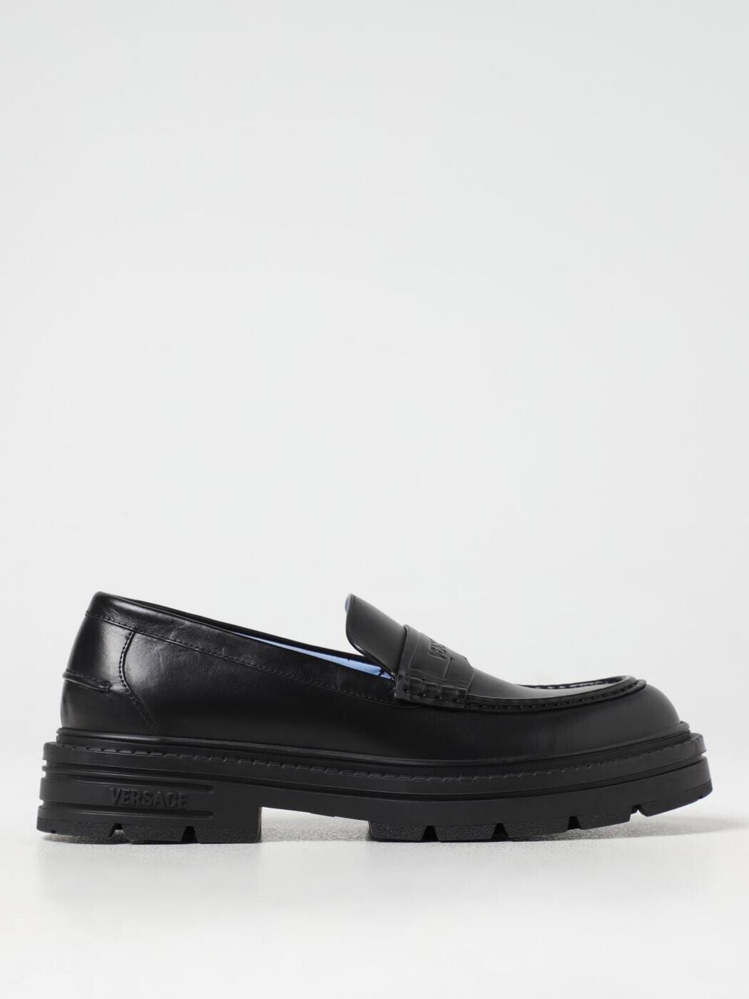 ヴェルサーチ VERSACE 置き目毛皮 メンズ 黒いこと Loafers 10160841A04033 関税 貨物輸送無料 2024AW gi