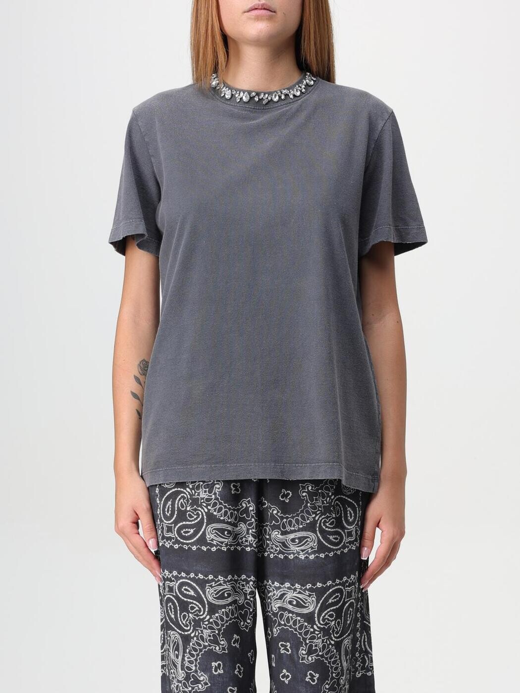 ゴールデン グース 晴れ晴れしい ブランド名 GOLDEN GOOSE スポーツシャツ プルオーバー レディース 黒いこと T-shirts and polo shirts GWP01220P00067060318 ~ 関税 貨物輸送無料 2026SS gi