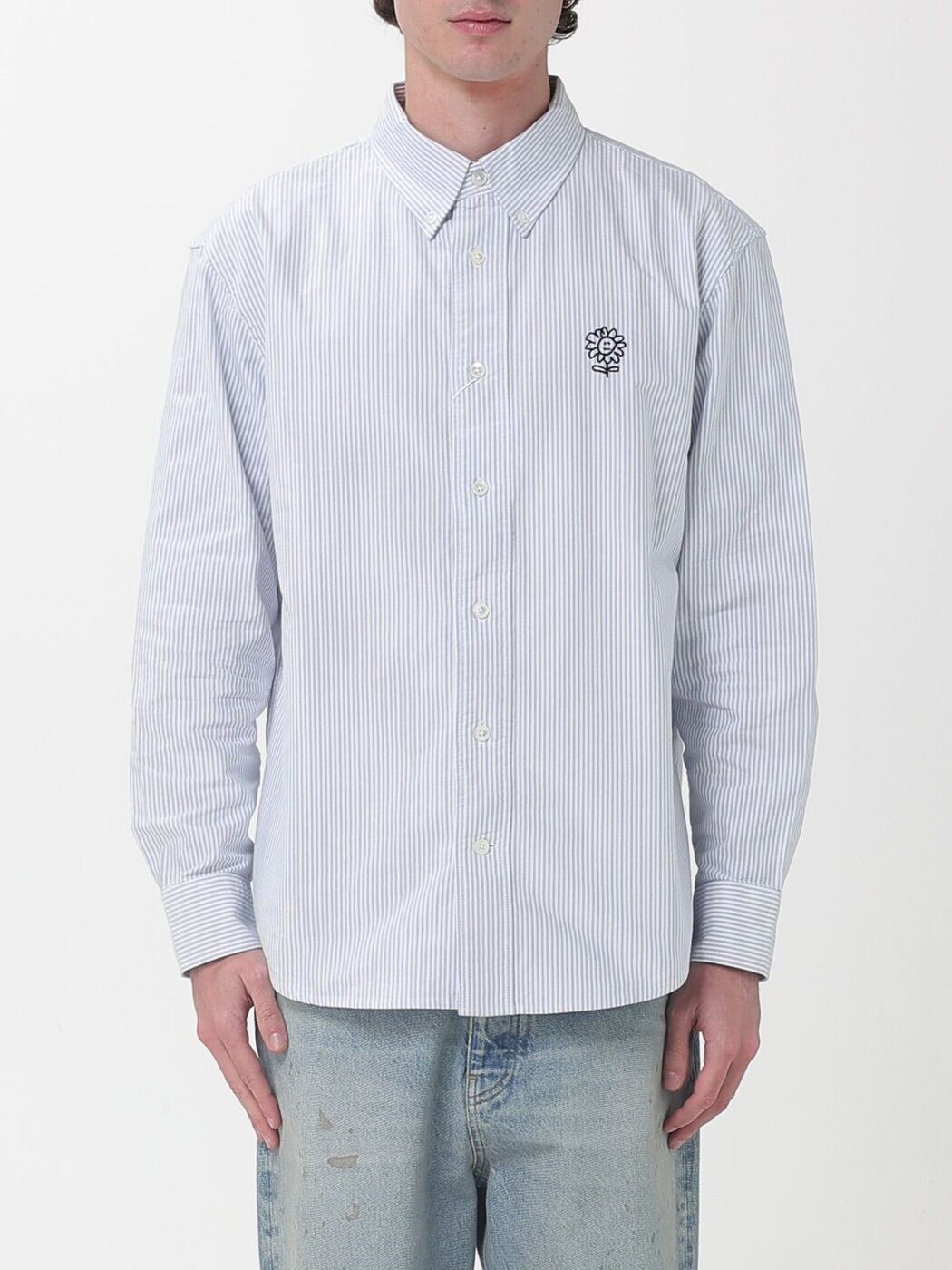 サンフラワー SUNFLOWER プルオーバー メンズ 青味 Shirts 1313 Blue 関税 貨物輸送無料 2026SS gi