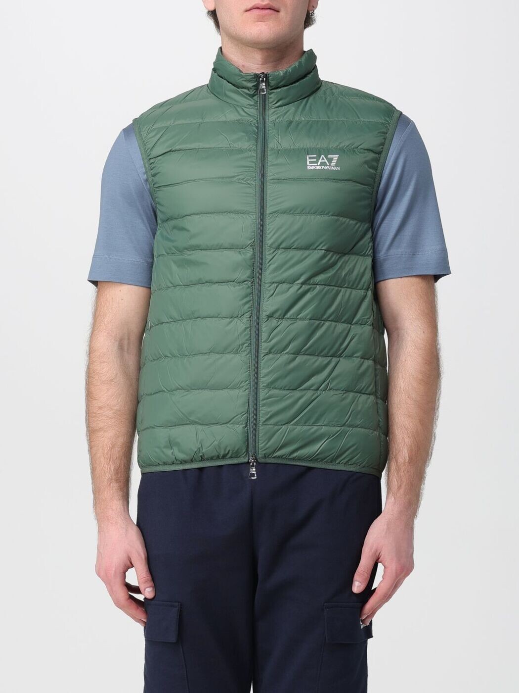 イーエーセブン EA7 ジレ より良い メンズ 緑であること Vests 8NPQ06PNGPZ 関税 貨物輸送無料 2026SS gi