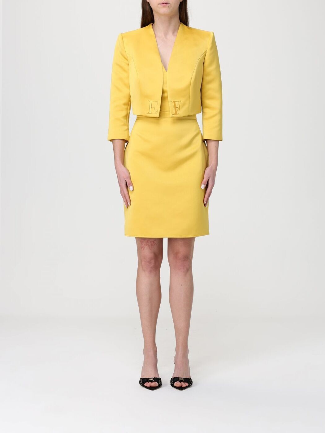 エリザベッタ フランキ ELISABETTA FRANCHI 背広 レディース 黄色 Suits 結核症00161E2 関税 貨物輸送無料 2026SS gi